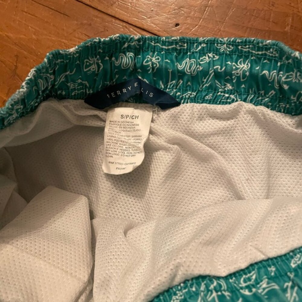 Perry Ellis Green Swim Trunks - Picture 7 of 9